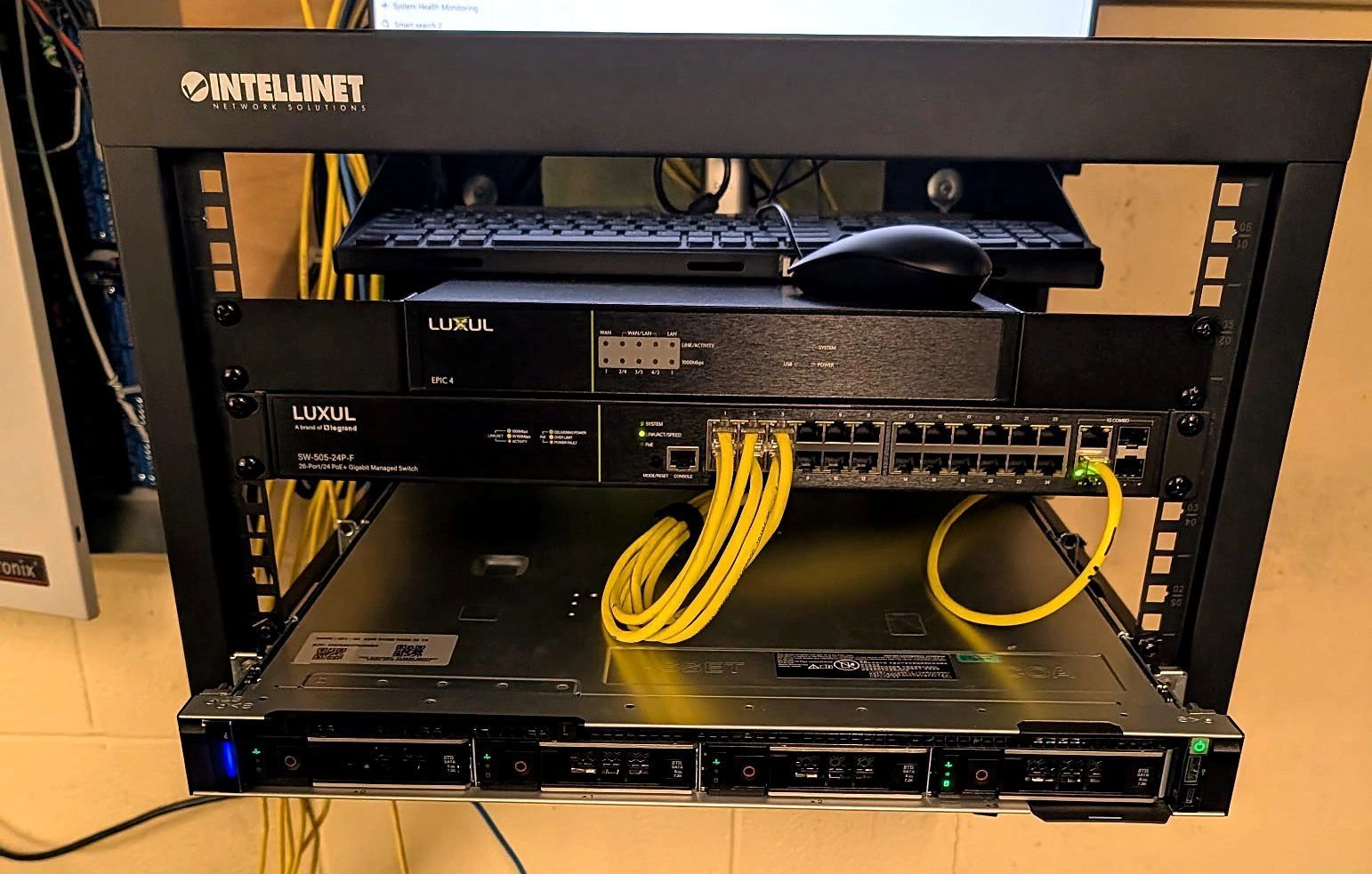 Luxul network switch rack